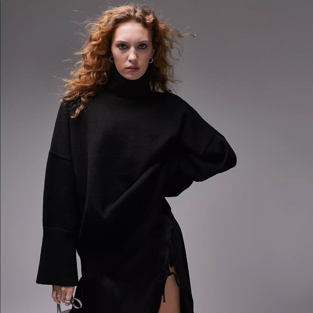 Topshop Oversized Turtleneck Sweater